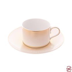 Набор чайных пар Falkenporzellan Deluxe Shape - Rio White Gold 230 мл (6 пар)