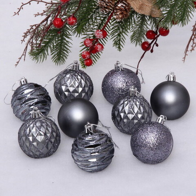 Набор шаров «Diamond shine» 6 см (9 предметов), графит