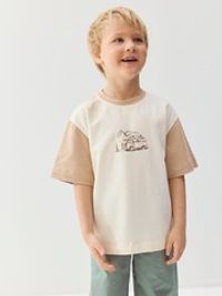 Футболка оверсайз "Дом на колесах" с принтом