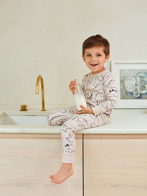 Пижама для мальчика Next 541-251, 3 шт., Бежевый, Серый