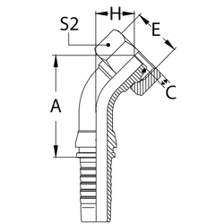 Фитинг DN 38 DKO-S (Г) 52x2 38 (45)
