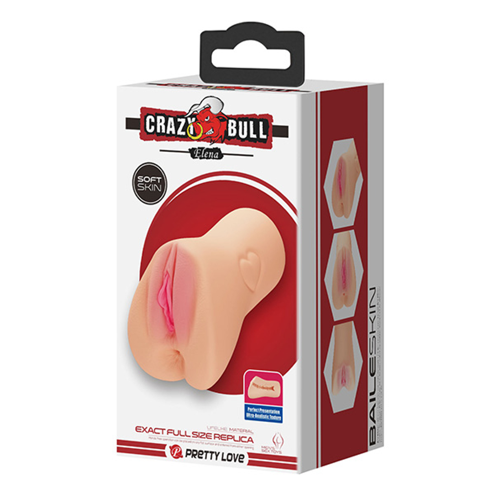Телесный мастурбатор-вагина 14,5см Pretty Love Crazy Bull Elena BM-009238N