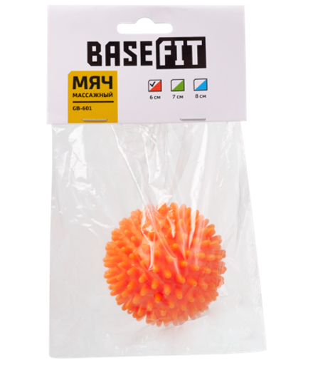 Мяч массажный GB-601 6 см, оранжевый