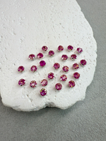 Шатоны 4 мм, Розовый радужный в серебре, 25 шт