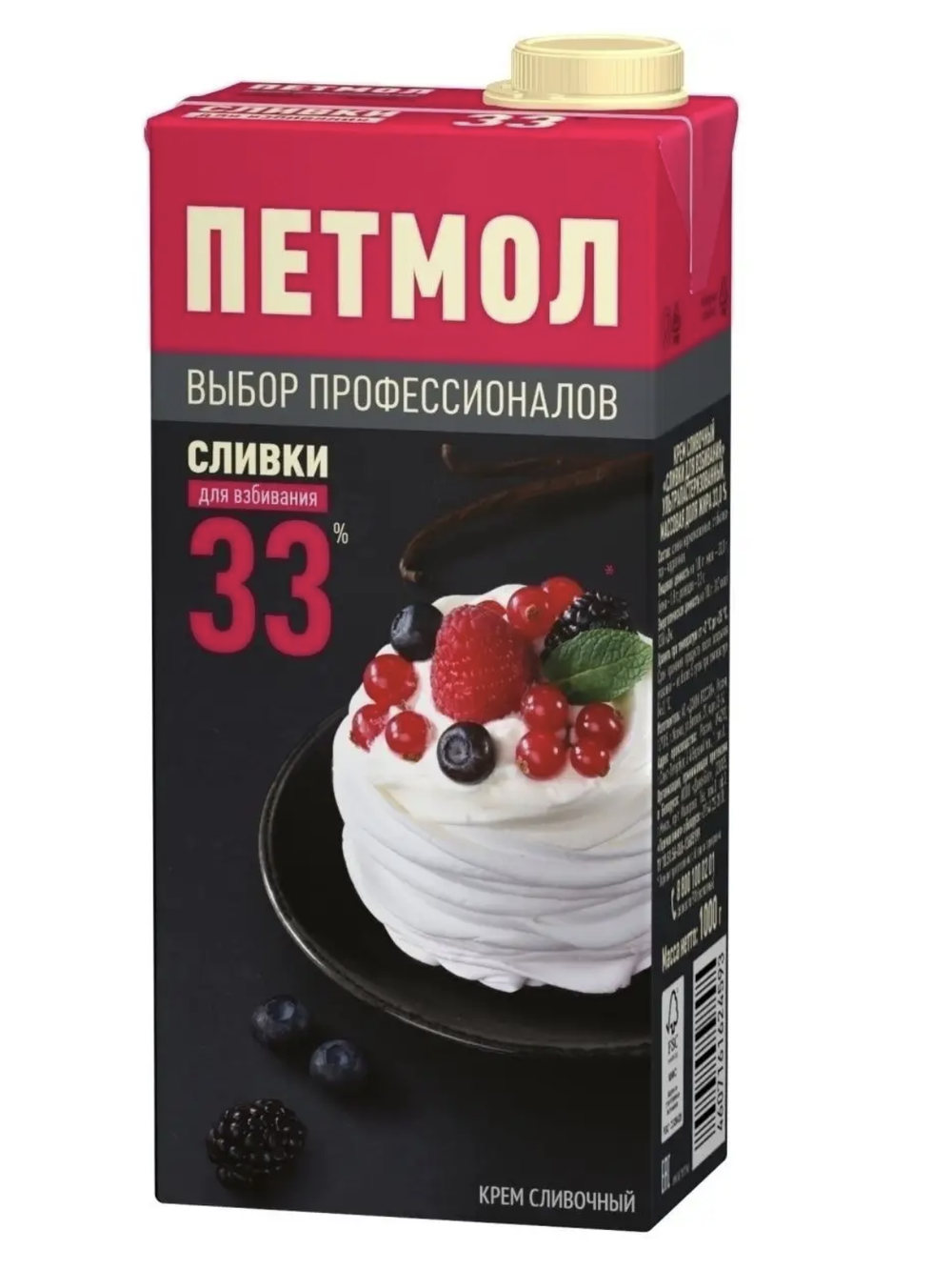 Сливки Петмол 33% 1000 мл