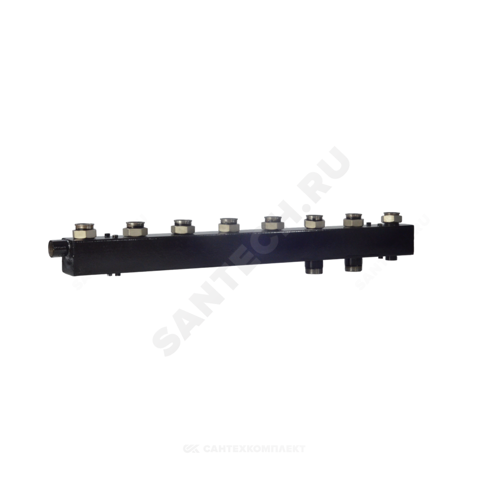 Коллектор котельной сталь до 90 кВт 1 1/2" ВР на 4 контура 1 1/2" нак/г м/о 125мм Стандарт КК-40F ASKON 40F/125/40/4