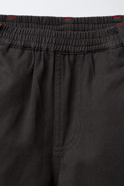 ZARA БРЮКИ С ЛИСТЬЯМИ-НАШИВКАМИ, КОРИЧНЕВЫЙ