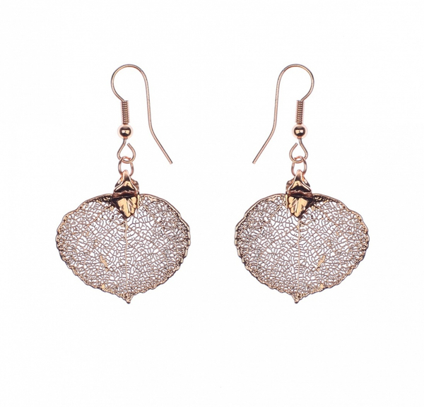 Серьги листья Ester Bijoux Осина LF30C-RG BR