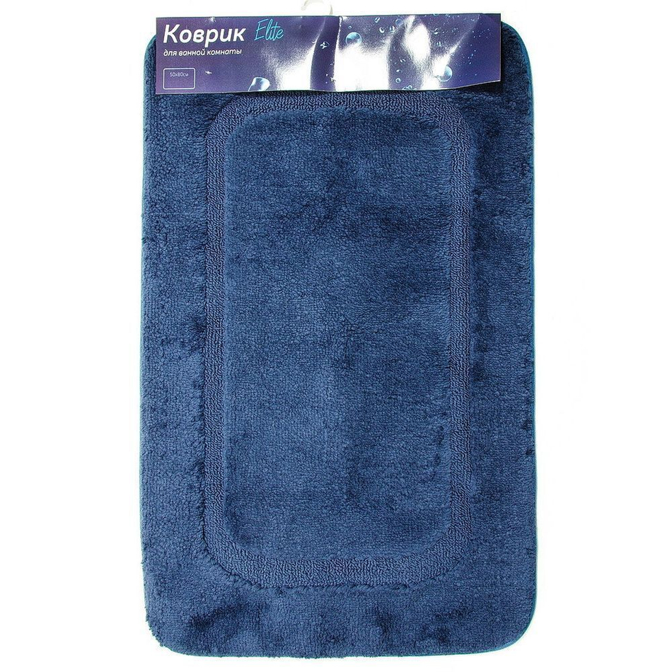 Коврик для ванной, 0.5х0.8 м, ПЭ, т-син, Альпака, Y11-2