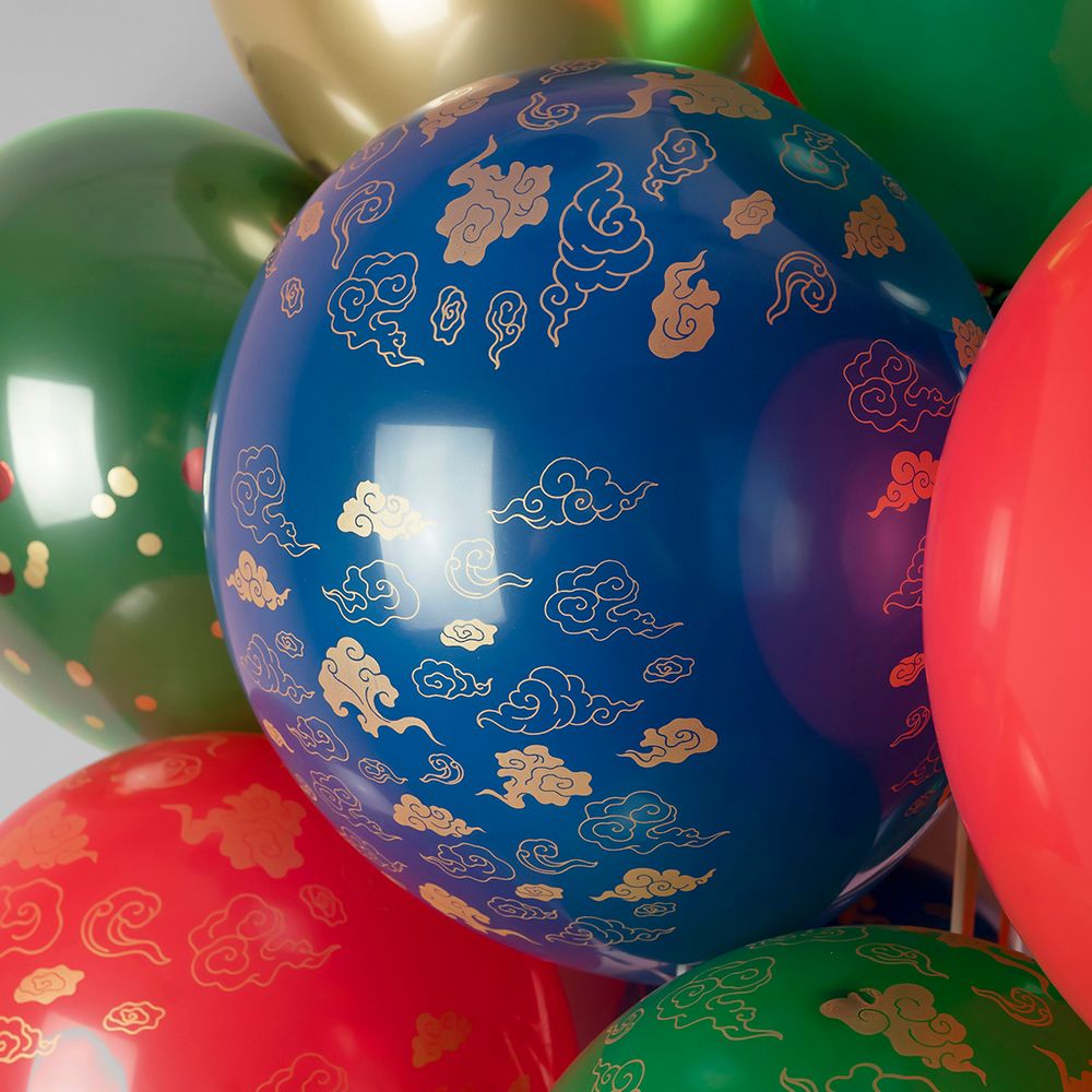 Шар (12''/30 см) Дракон на Удачу, Ассорти, пастель, 5 ст, 25 шт.