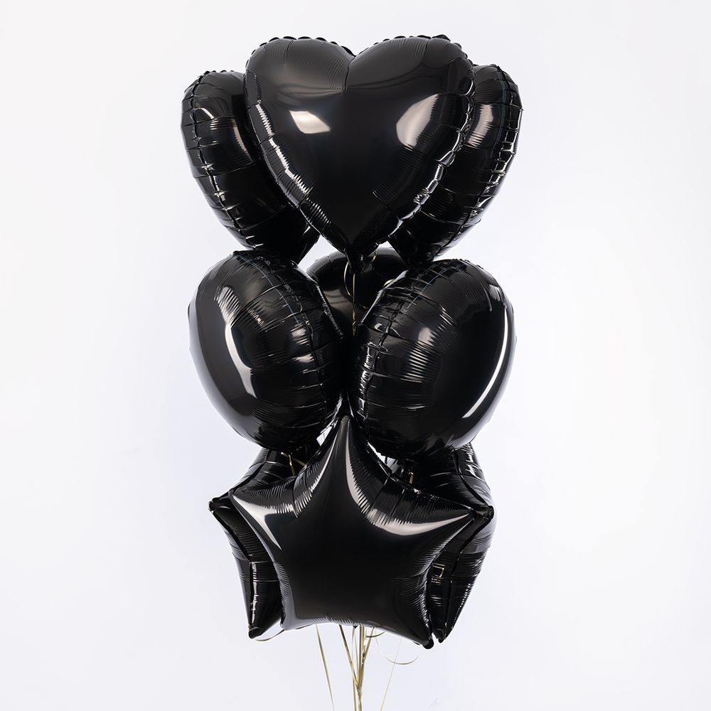 F Шар Звезда 18''/46 см, Черный (БГ-15)  Изображение3