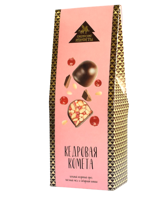 Кедровая комета с клюквой / 70 г / ТМ Сибирские конфеты