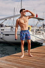 Мужские шорты для плавания Doreanse Neon Tropical (Размер: XL) (Цвет: темно-синий)