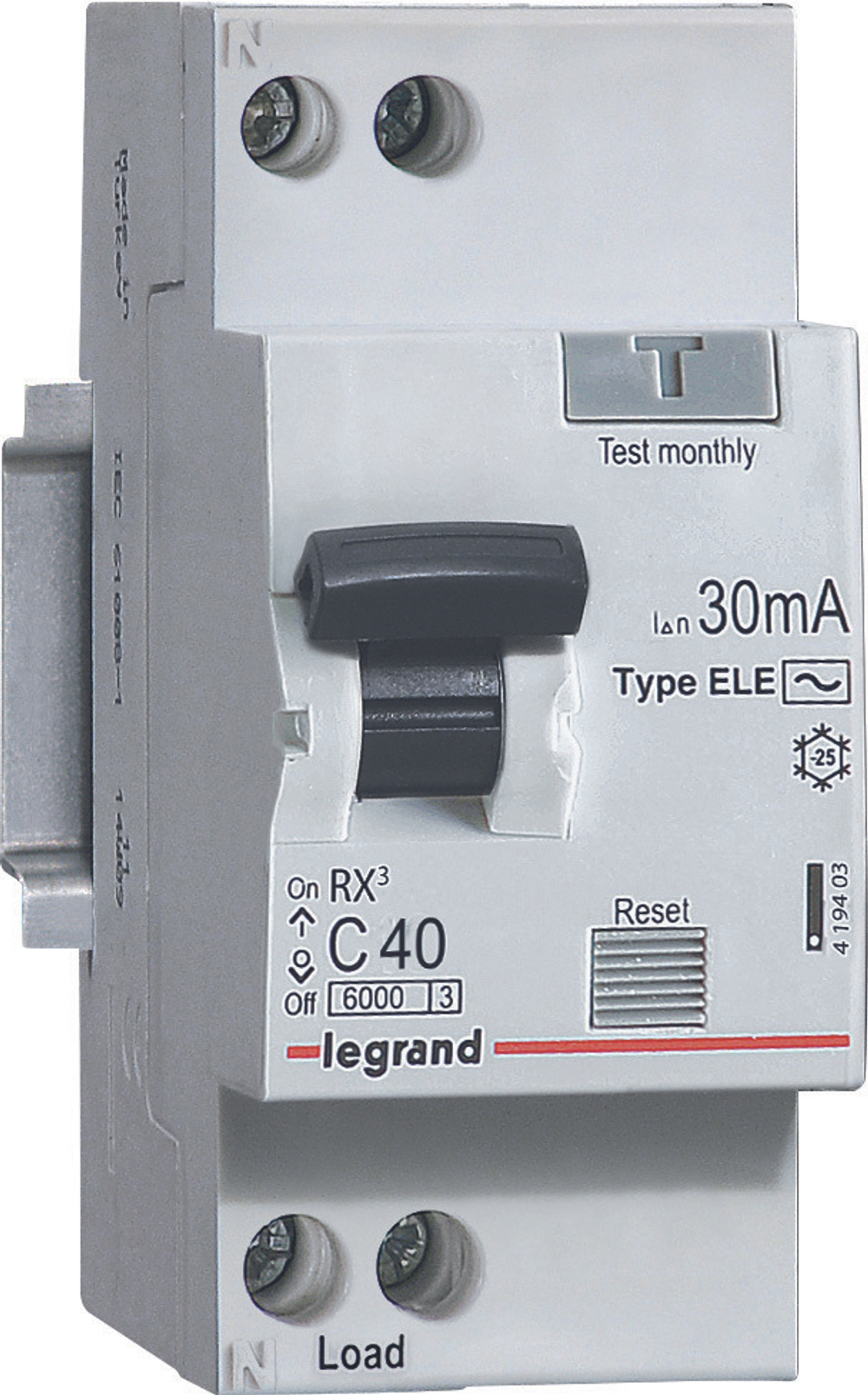 Автоматический выключатель дифференциального тока АВДТ 30мА 32А 1П+Н AC Rx3 Legrand