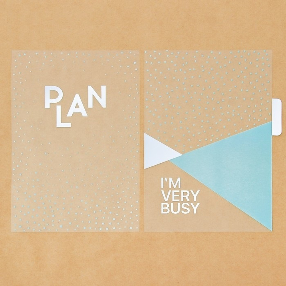 Набор ацетатных разделителей для планера «Мята», 6 листов, 16 × 21 см