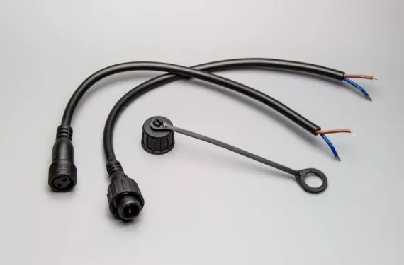 Коннектор папа-мама, 2 pin, черный, Teamprof (TPF-MF2-60/2-B)