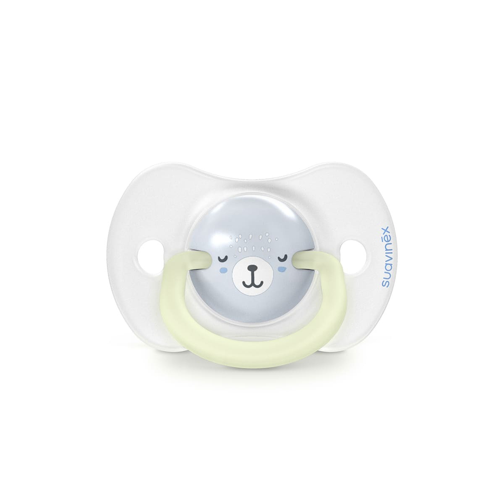 Набор пустышек Suavinex Night&Day Wild синий 6-18 мес, 2 шт