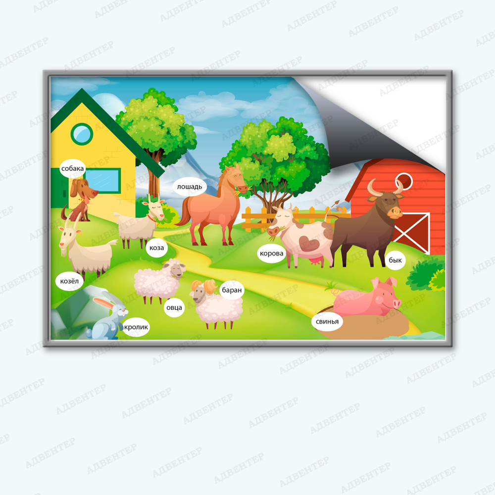 Комплект развивающий Природа: Домашние животные 2173