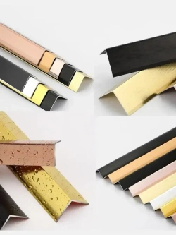 Алюминиевый анодированный декоративный уголок ПН 10х10мм черный/мат длина 2,7 м.