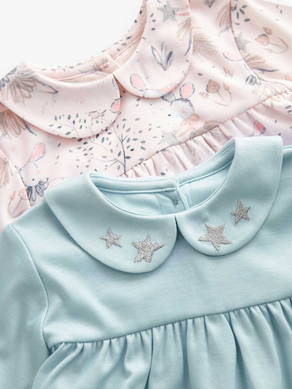 Рубашка ночная для девочки Next N76-507, 2 шт., Голубой, Молочный