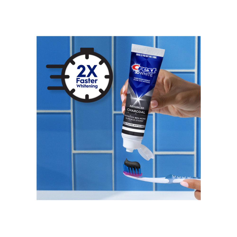 Отбеливающая зубная паста Crest 3DWhite, с древесным углем 3.3 oz