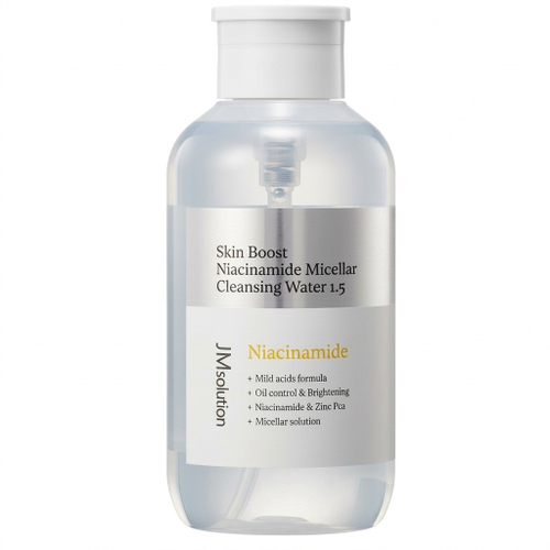 Очищающая вода для снятия макияжа с ниацинамидом JMsolution Skin Boost Niacinamide Micellar Cleansing Water 1.5, 500мл