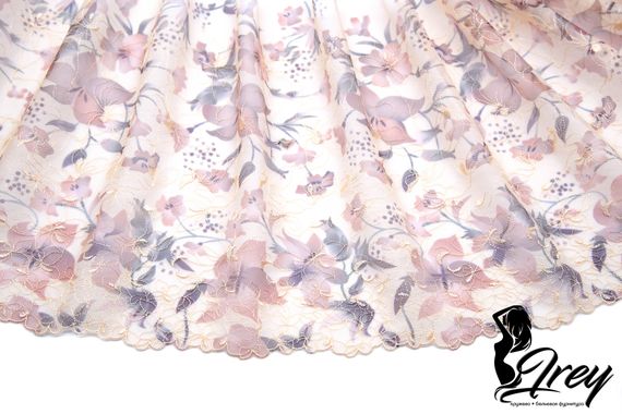 05-143 ОПТ Вышивка на неэл. сетке 22 см, телесный