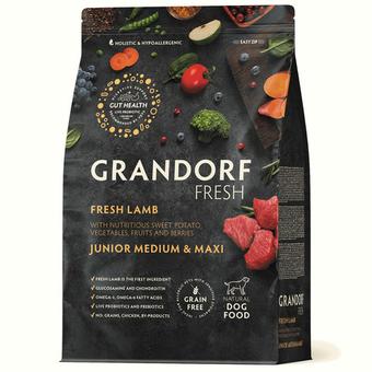 Сухой корм GRANDORF FRESH DOG Lamb JUNIOR MEDIUM&MAXI, ягненок с бататом, для юниоров беременных или кормящих собак 3кг