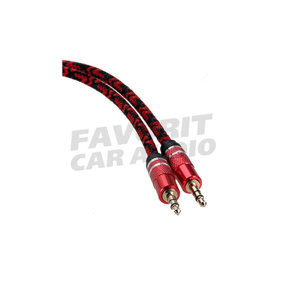 Кабель AUX, Jack 3,5mm(m) - Jack 3,5mm(m) STS ZH-A1510, 1.0м, круглый, силикон, цвет: красный