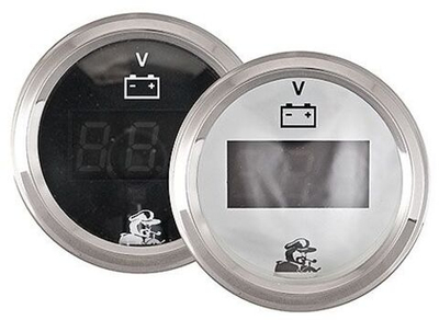 Вольтметр цифровой, 8-32 В, белый циферблат (10252233)