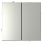 Выключатель встраиваемый VOLTUM S70 двухклавишный 10А, (сталь)