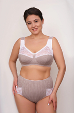 1102/С бюстгальтер "Кофейный в горошек"