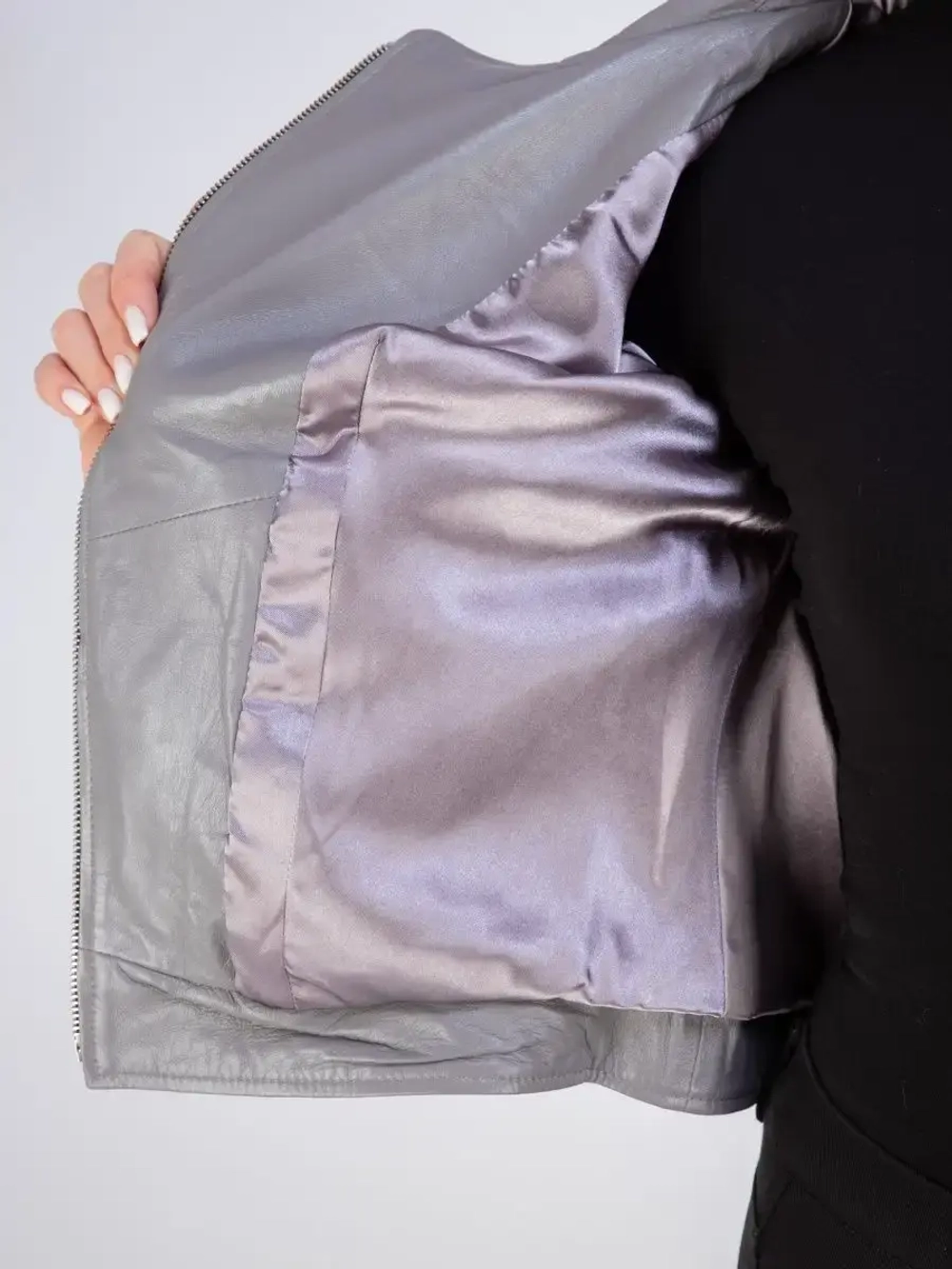 Кожаная куртка демисезонная косуха