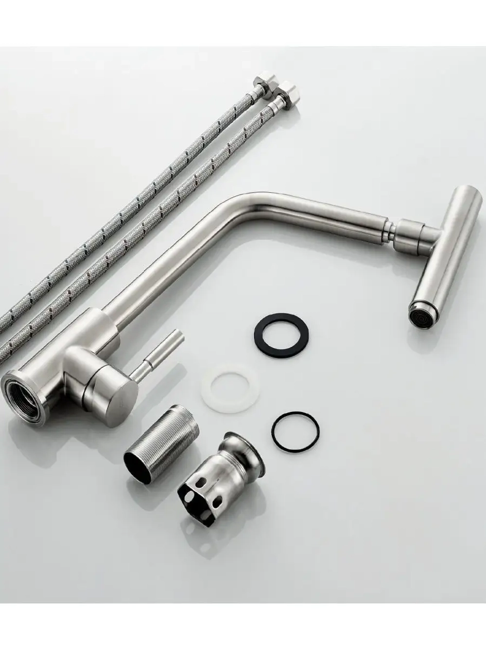 Смеситель для кухни нержавеющая сталь поворотный Culto BOLD