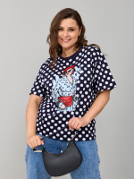 Футболка Фк-193/тсиний-горохпарижанка-п