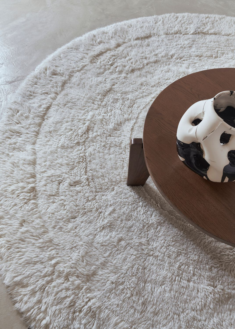 Шерстяной стираемый ковер Lorena Canals Arctic Circle - Sheep White (250 Ø см)