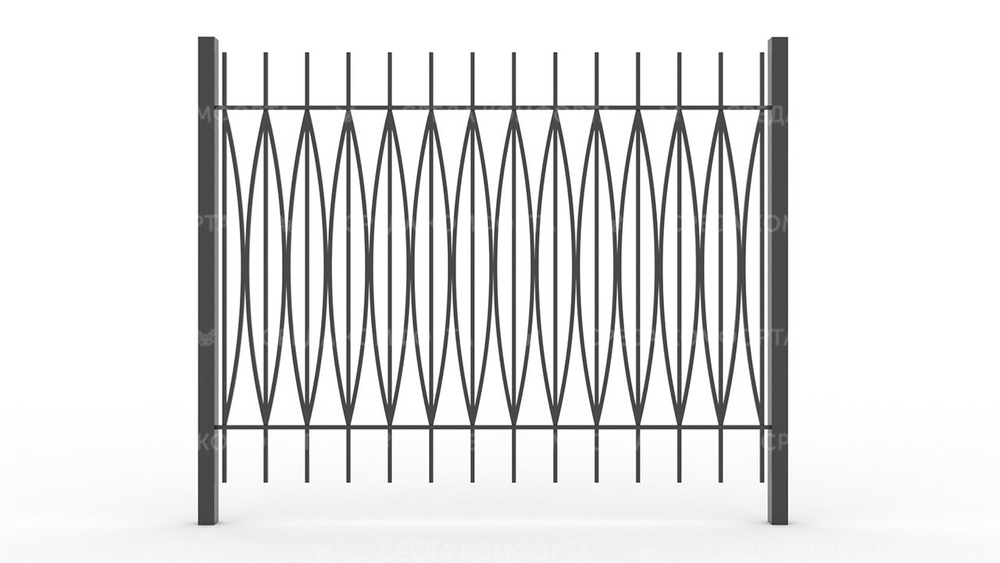 Забор из профильной трубы ZBR0161