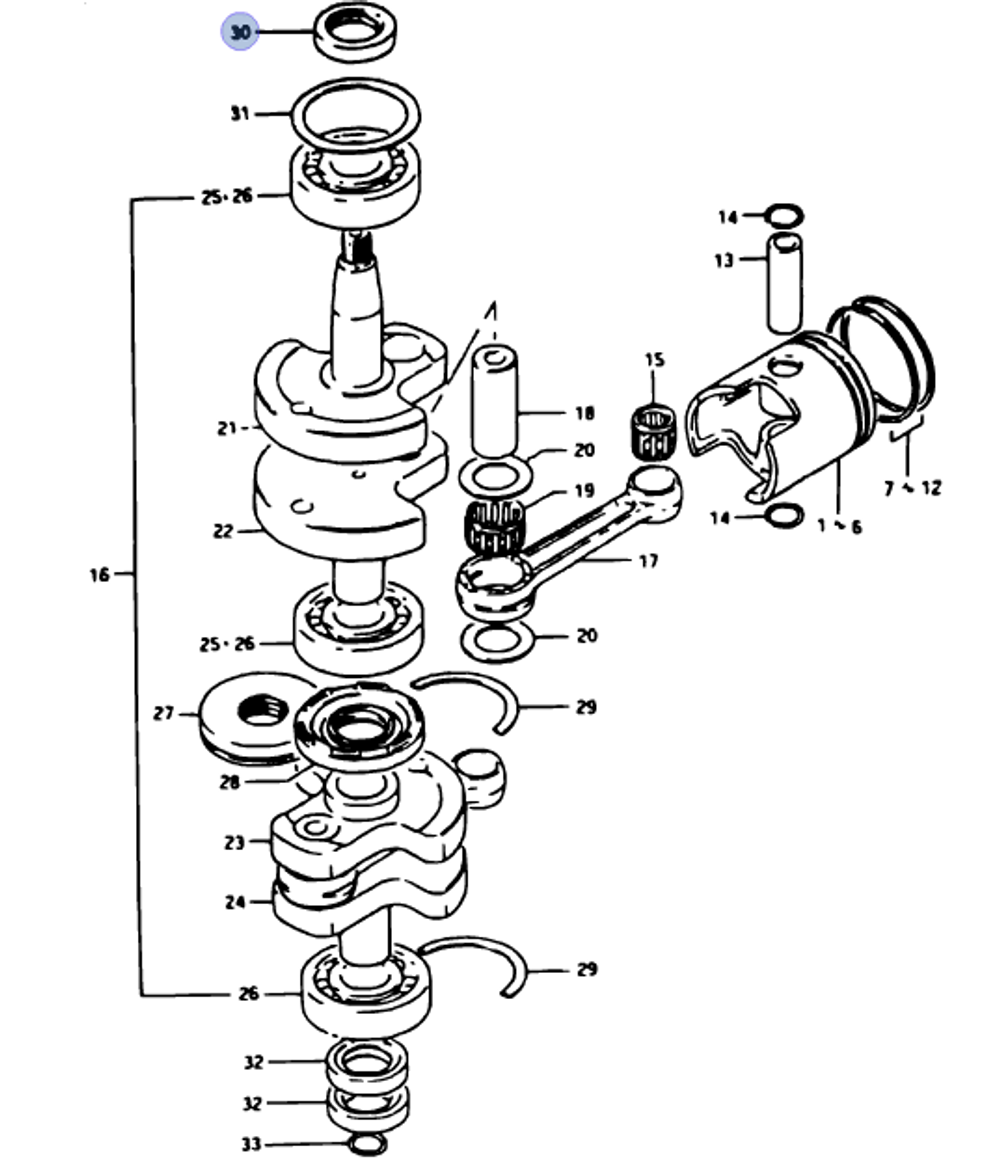 Сальник Suzuki DT9.9-DT25