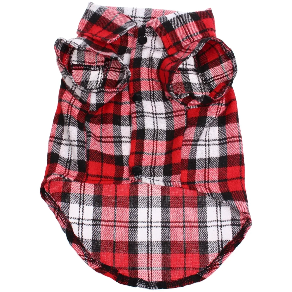Кофта - рубашка фланелевая для мелких пород собак и кошек «BRO Style», цвет красный, р L