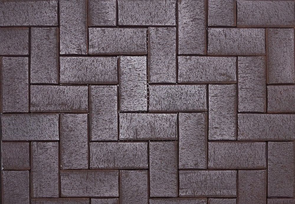 Feldhaus Klinker - P609DF, Umbra ferrum, антрацитовый с фиолетовым нагаром, с оттенками, 240x118x52 - Клинкерная тротуарная брусчатка