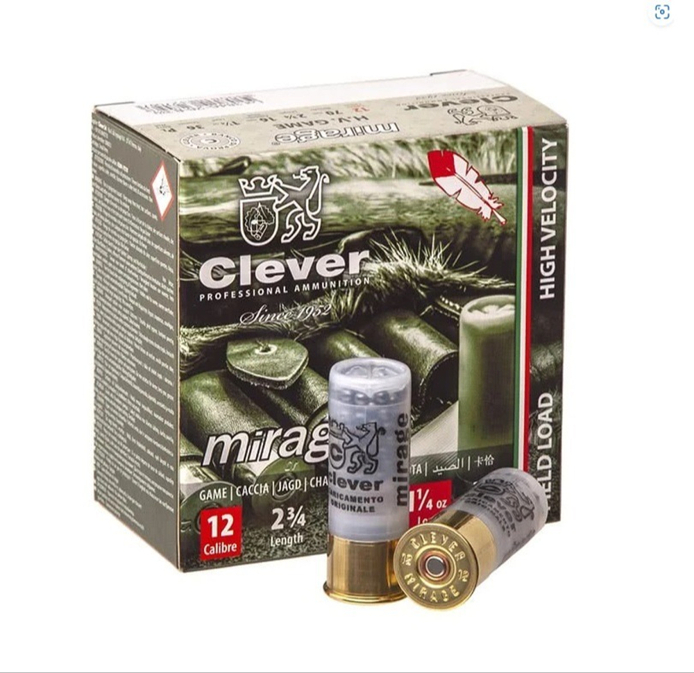 Патрон 12/70 Clever №3 36г п/м , коробка 25 шт.