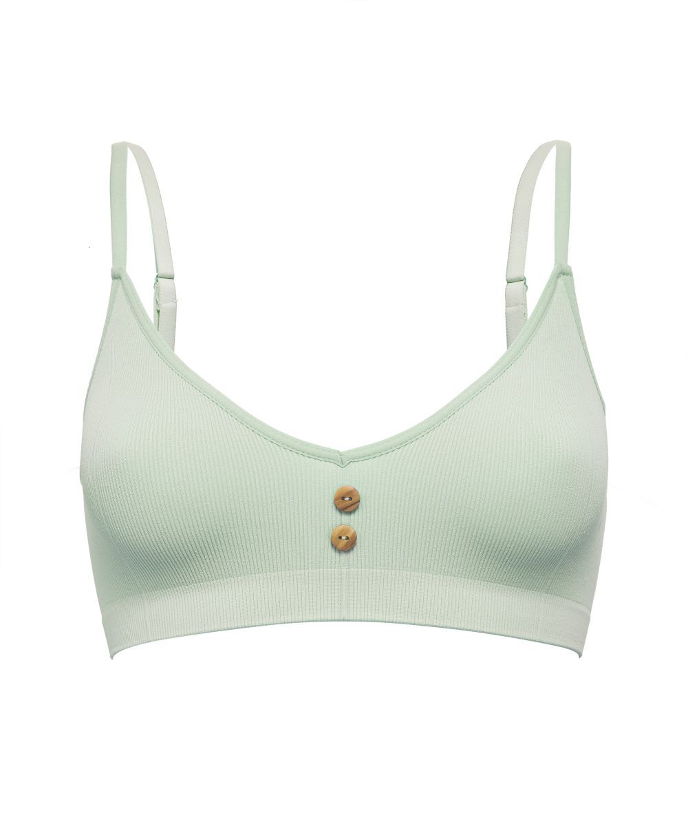 Эко-бюстгальтер в мелкий рубчик Eco-wear (Размер: M-L) (Цвет: желтый)