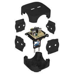 Разветвитель электрический ЭРА SP-4-USB-B на 4 розетки + 2xUSB 2400mA без заземления 10А черный | Тройники