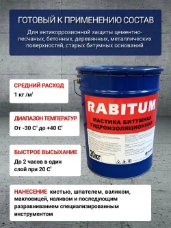 Мастика битумная гидроизоляционная RABITUM