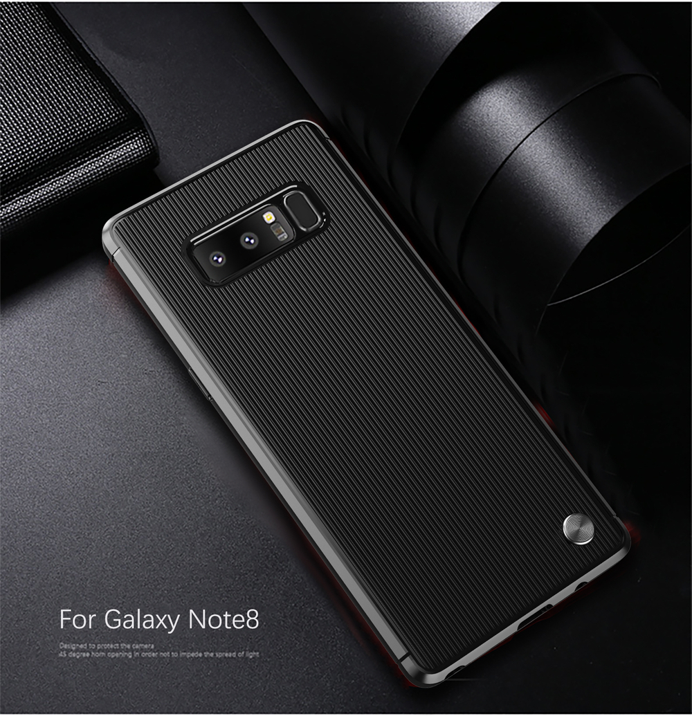 Чехол для Samsung Galaxy Note 8  цвет Black (черный), серия Bevel от Caseport