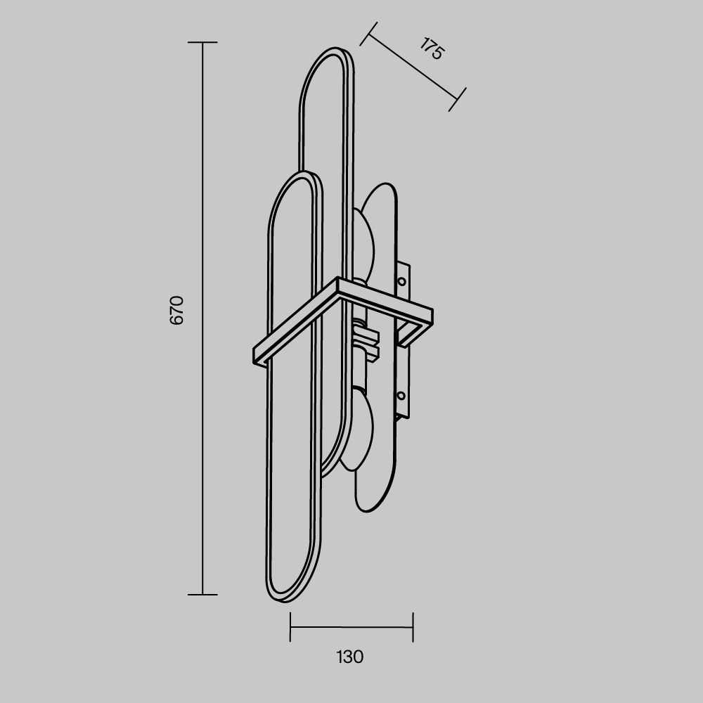Светильник настенный Maytoni   MOD099WL-02G1