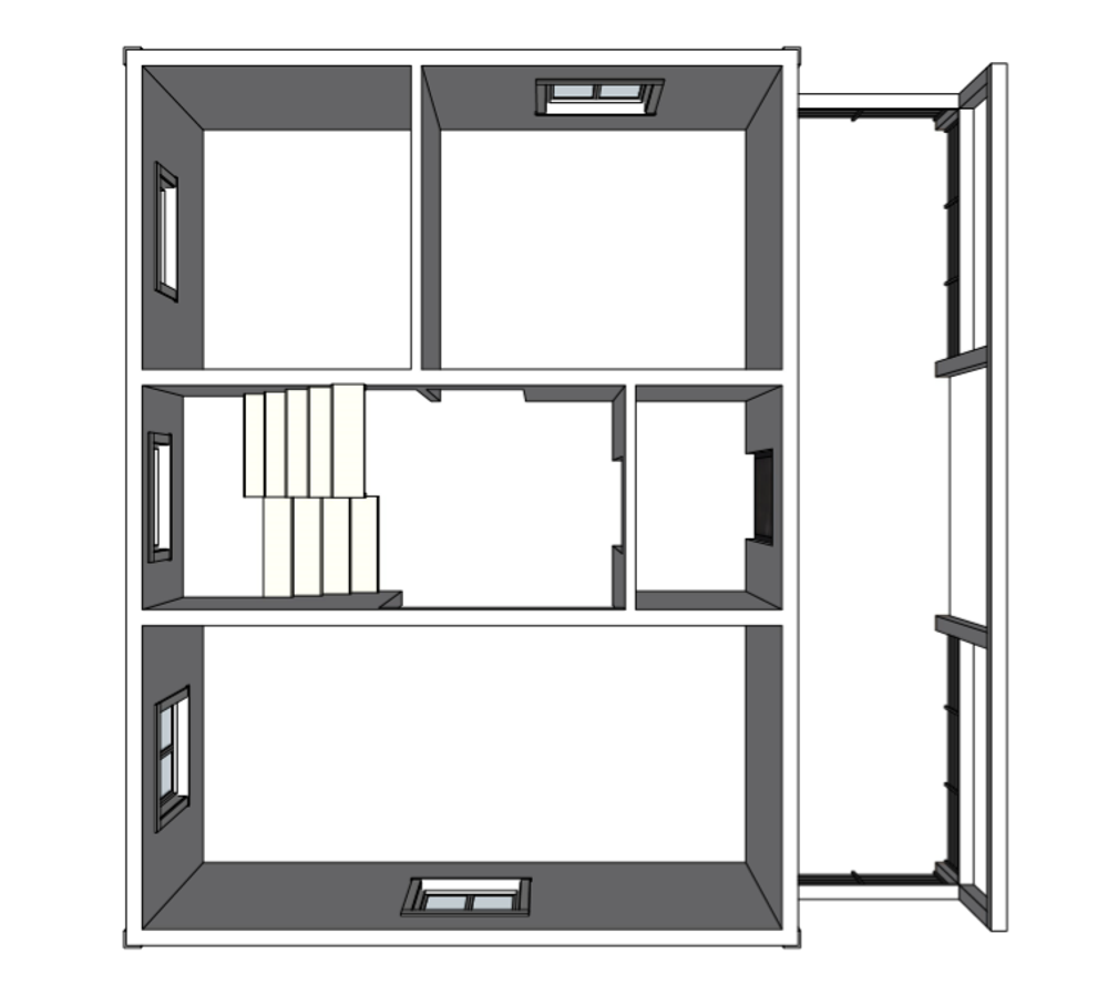 Каркас дома 8 x 8 м