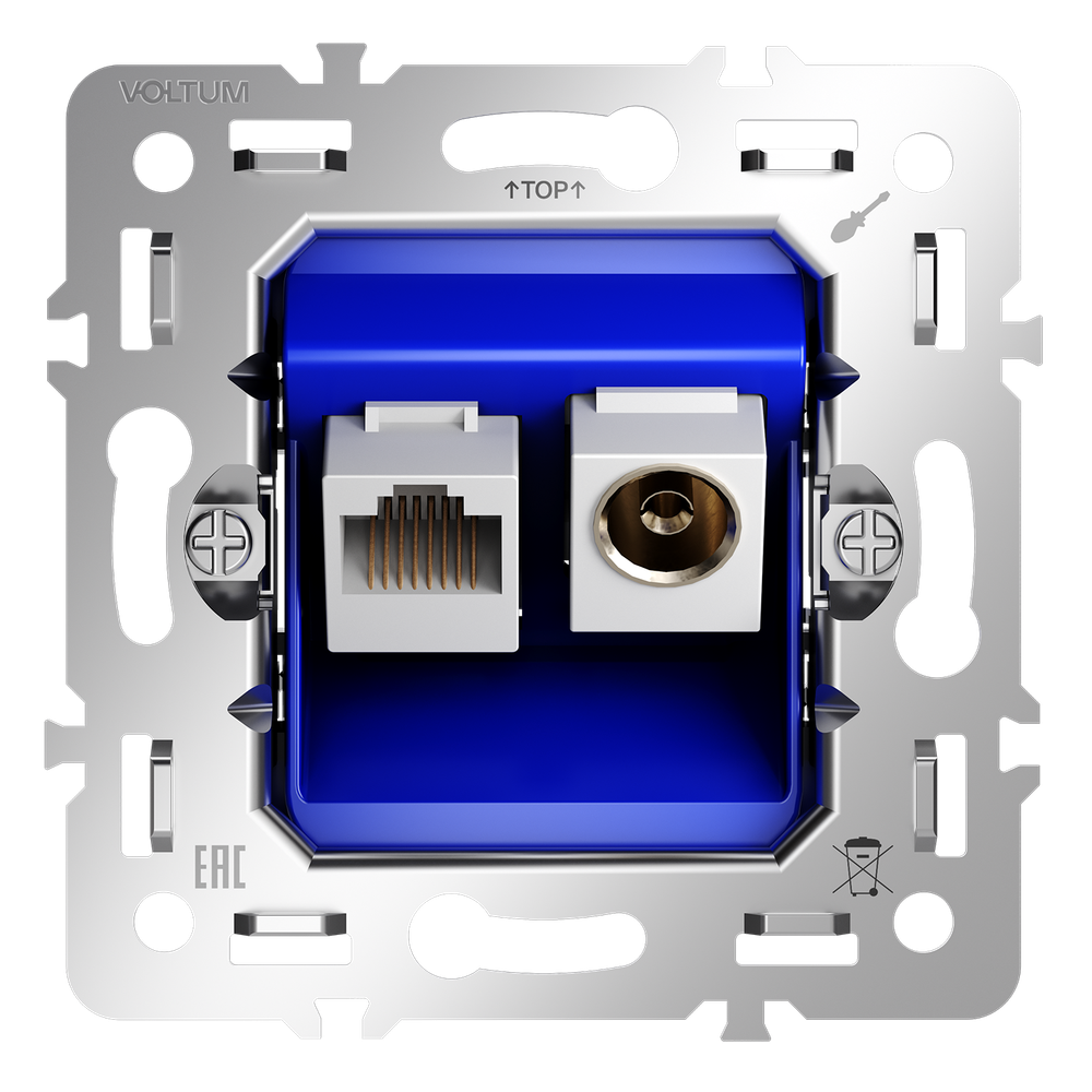 Механизм розетки TV+RJ45 кат. 6, S70