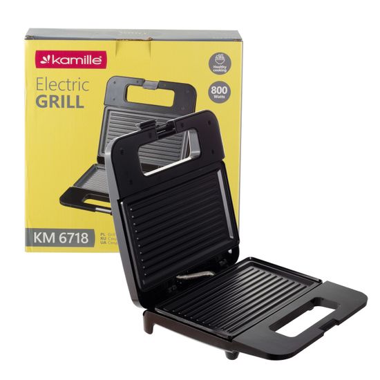 Гриль электрический  800 Вт. Kamille KM 6718 с антипригарным покрытием