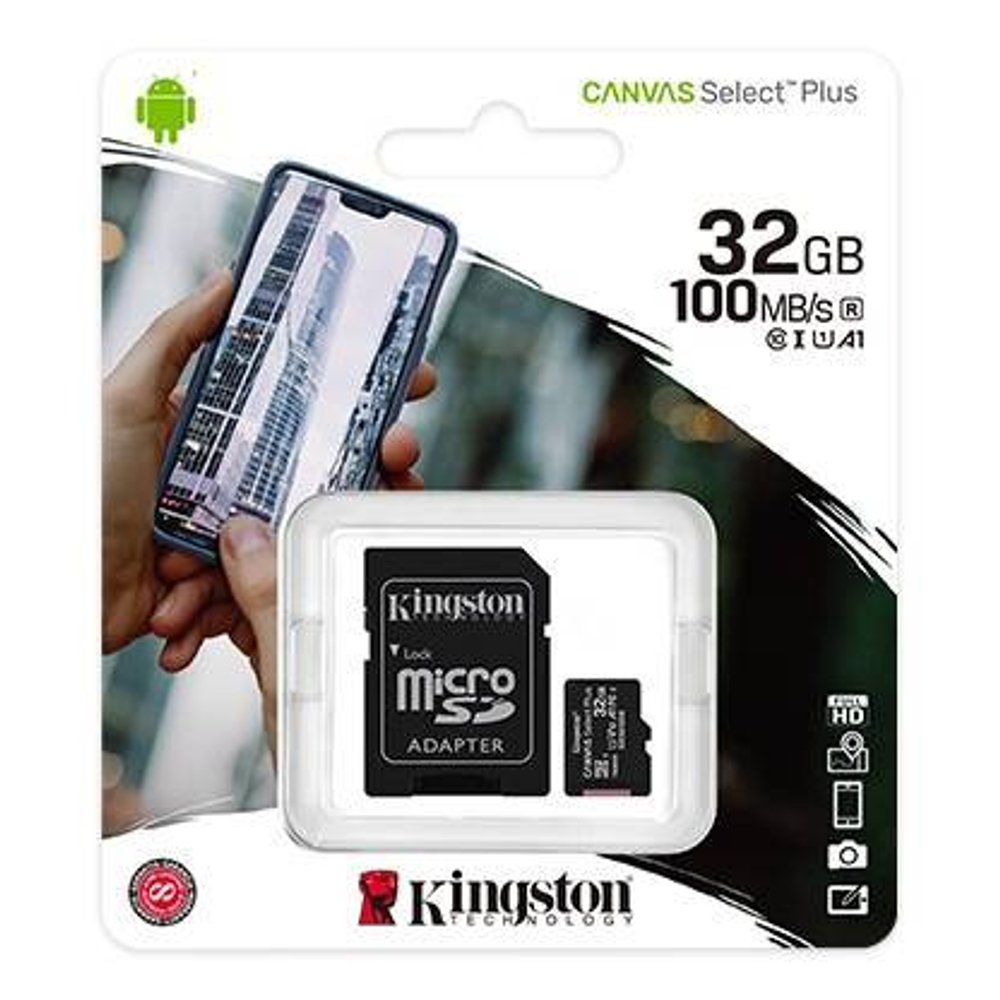 Карта памяти Kingston Canvas Select Plus microSD